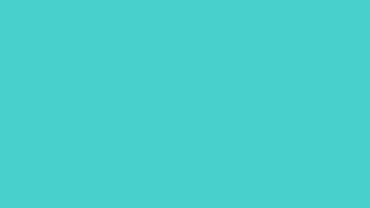 1280x720 Medium Turquoise Solid Color Background