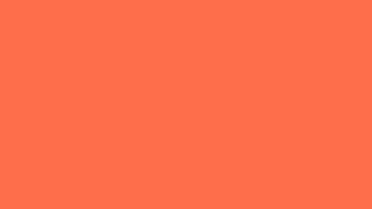 1280x720 Outrageous Orange Solid Color Background