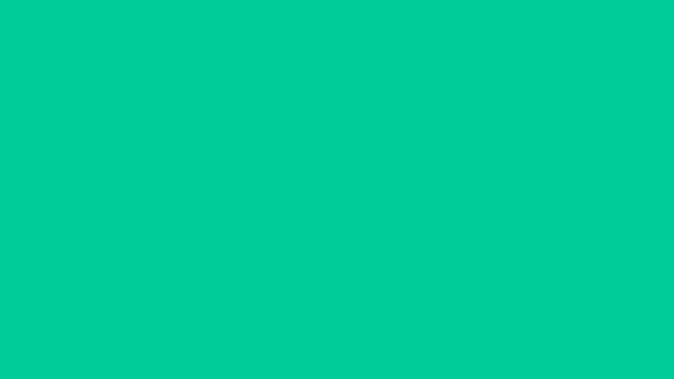 1366x768 Caribbean Green Solid Color Background