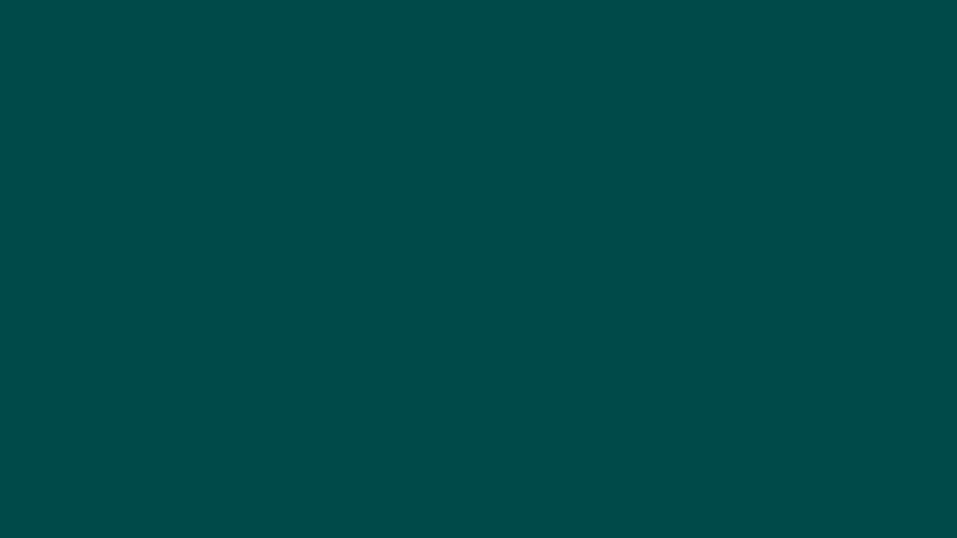 1366x768 Deep Jungle Green Solid Color Background