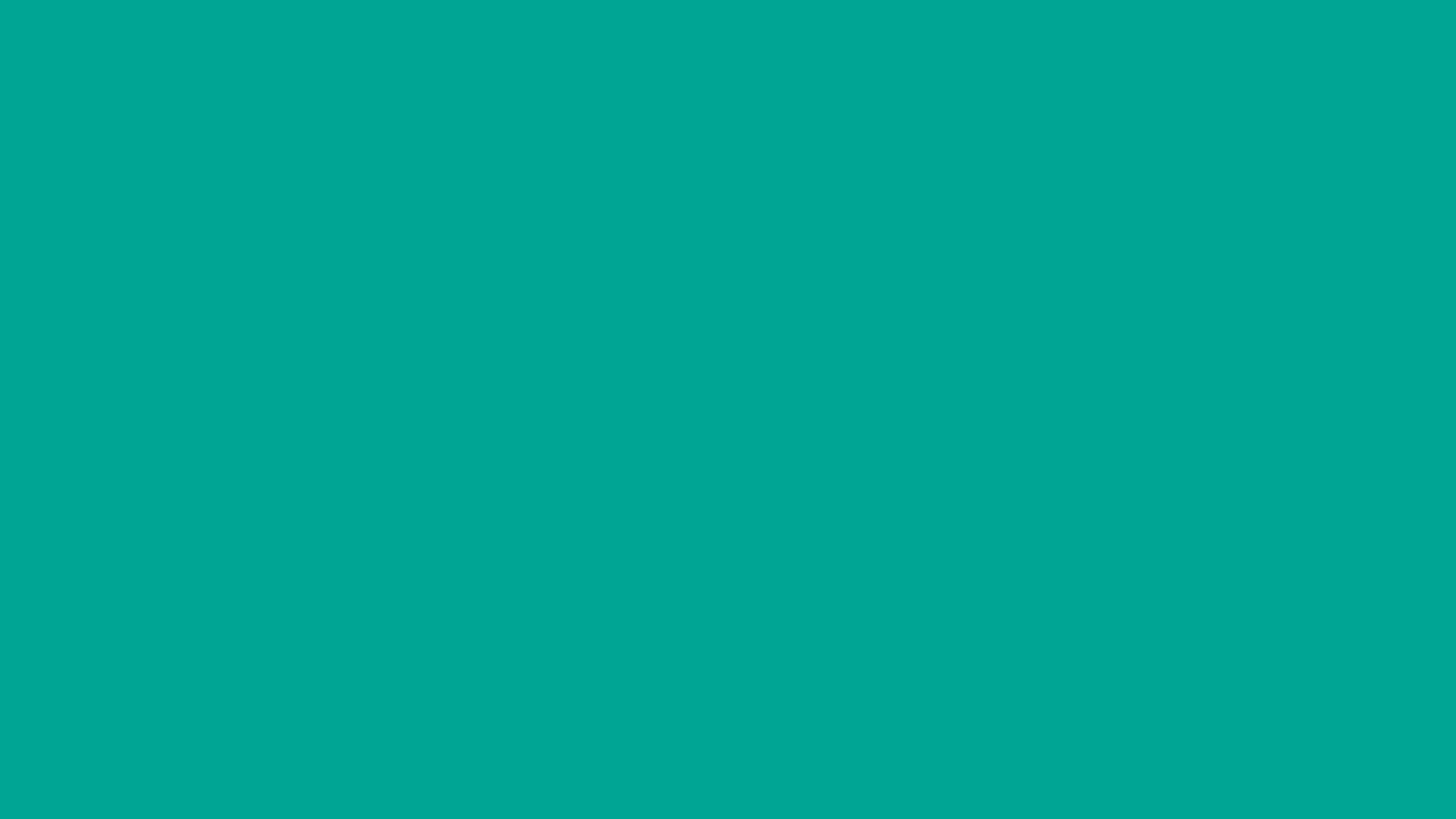 2560x1440 Persian Green Solid Color Background