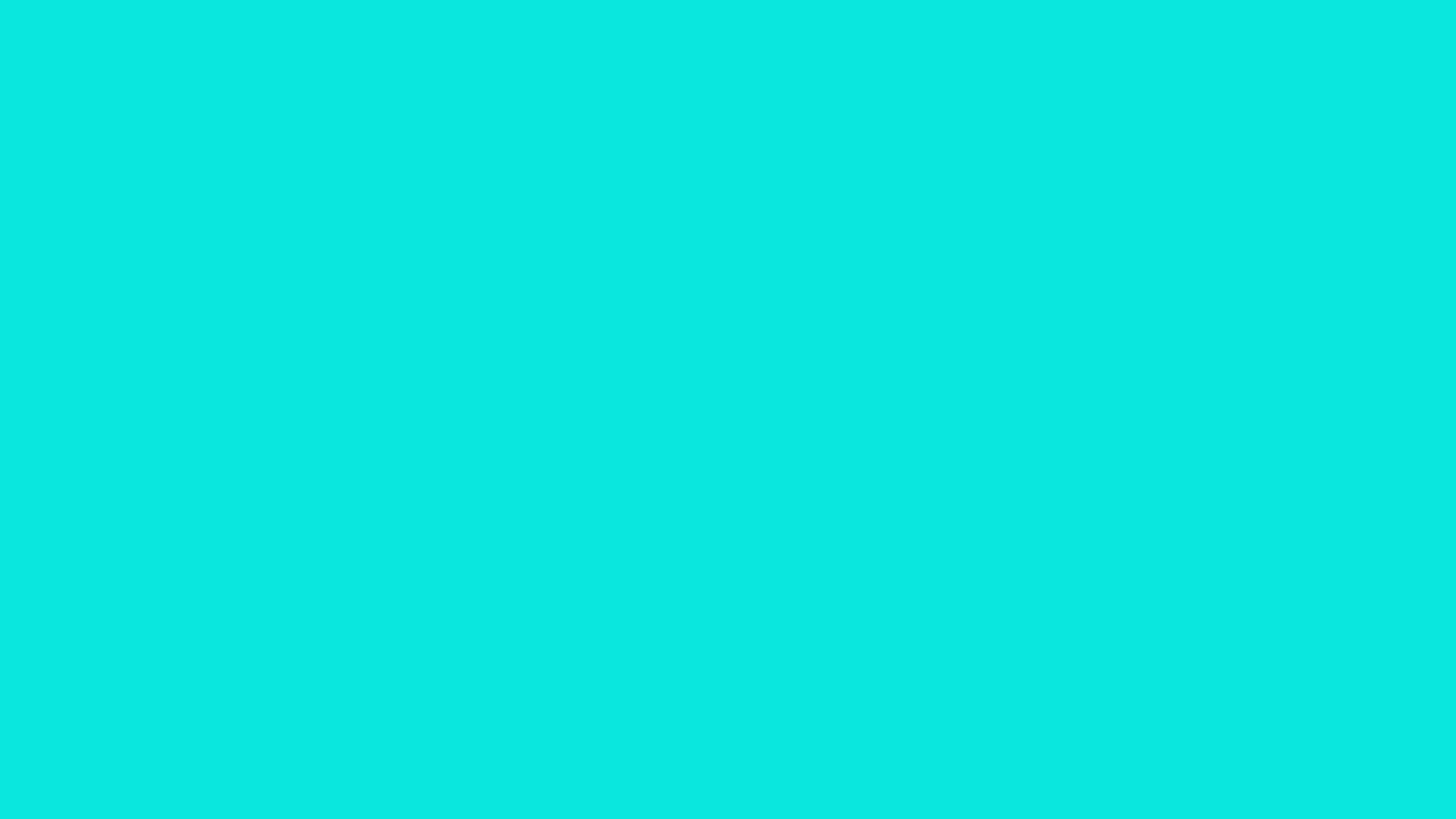 3840x2160 Bright Turquoise Solid Color Background