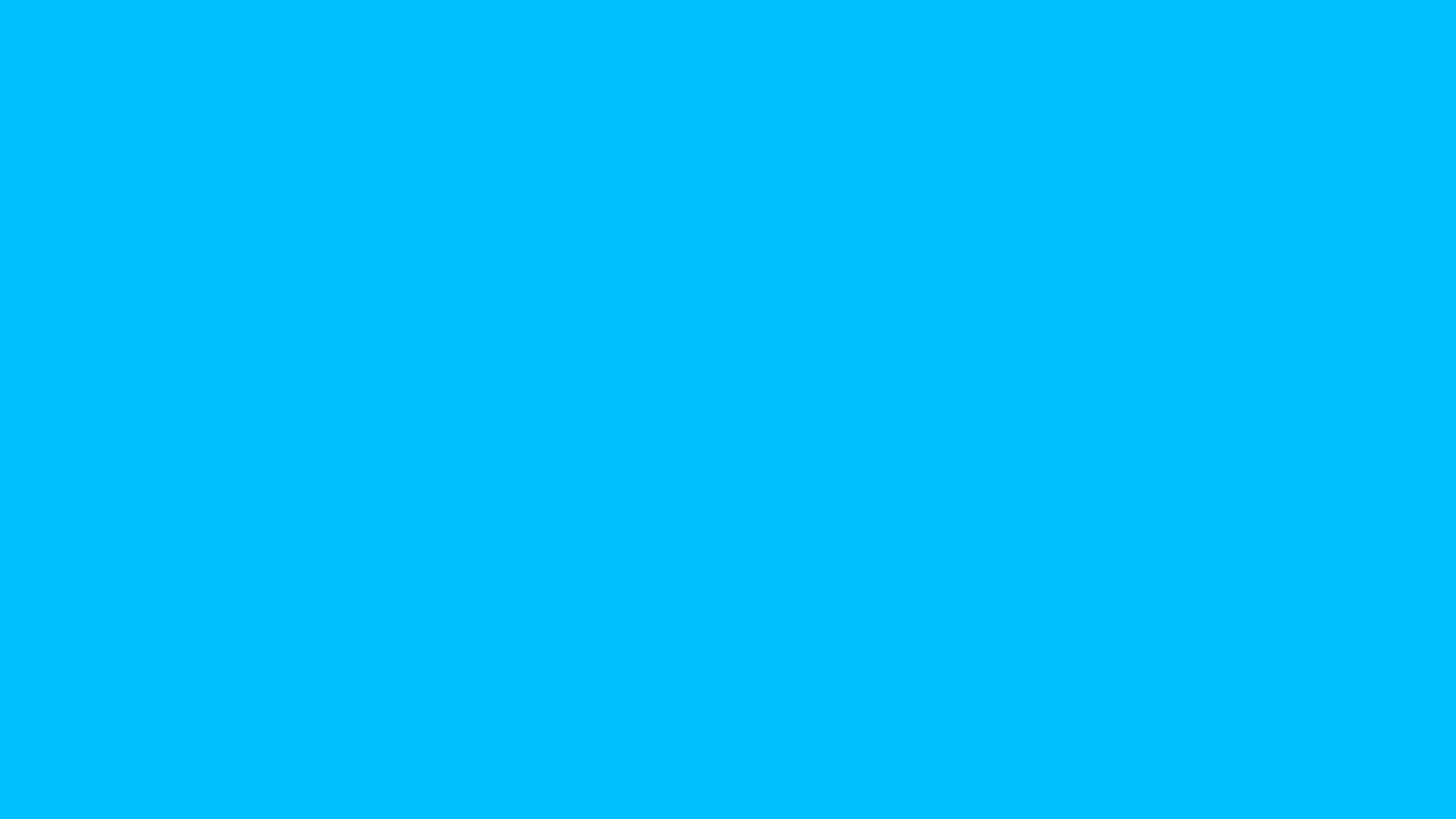 4096x2304 Deep Sky Blue Solid Color Background
