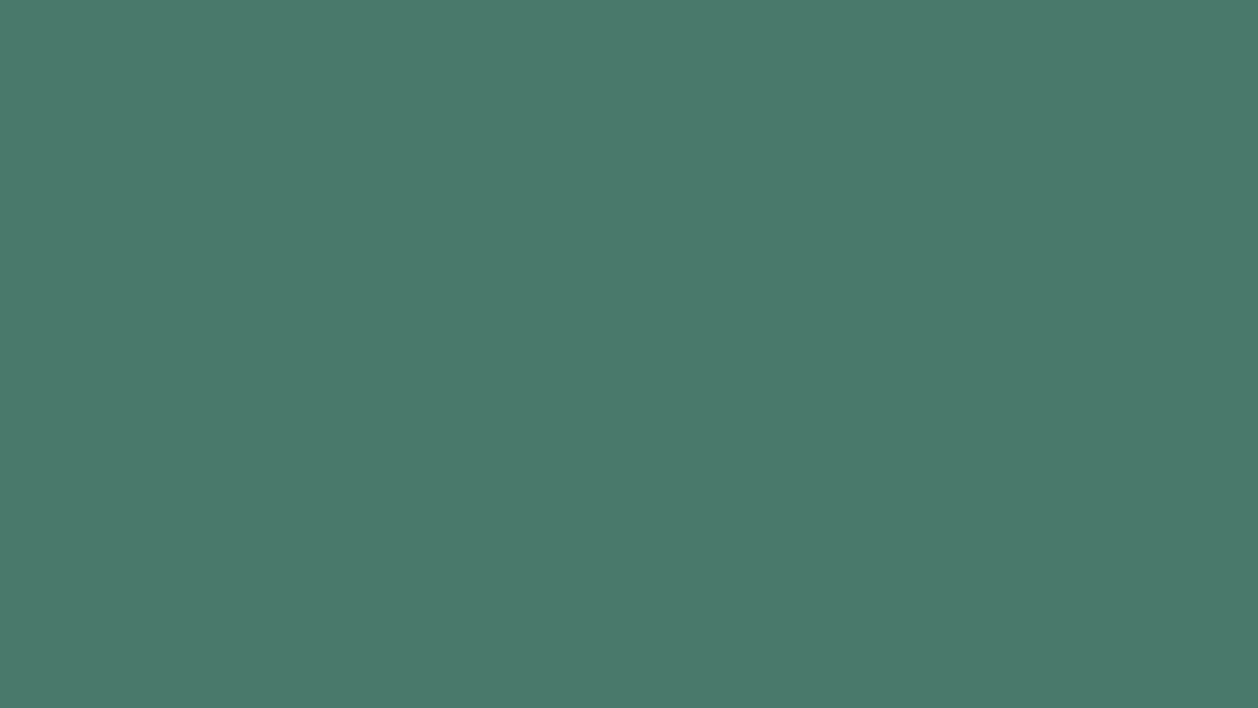 4096x2304 Hookers Green Solid Color Background