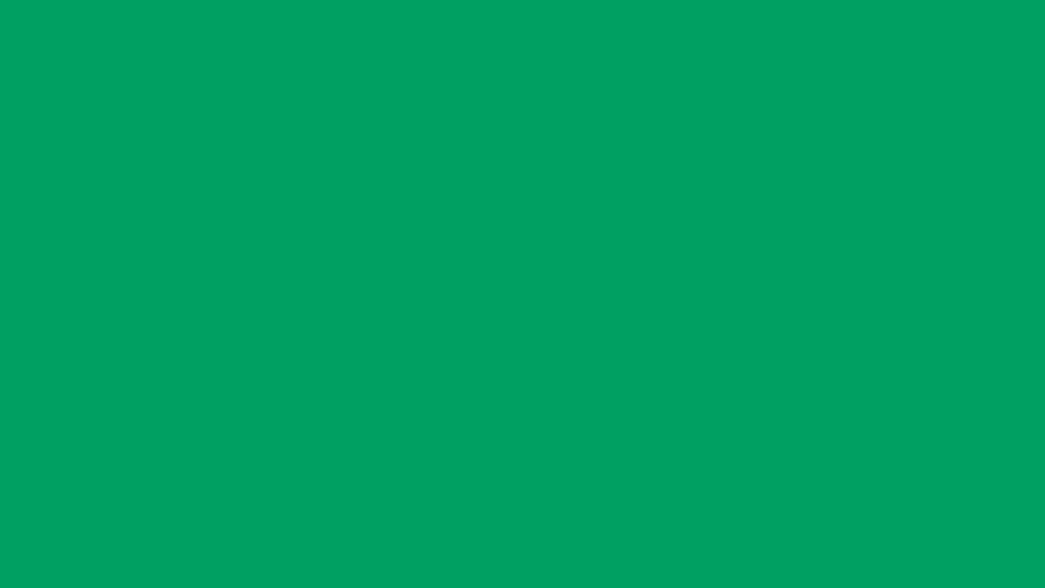 4096x2304 Shamrock Green Solid Color Background
